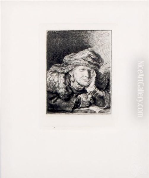 Old Woman Sleeping - view 1