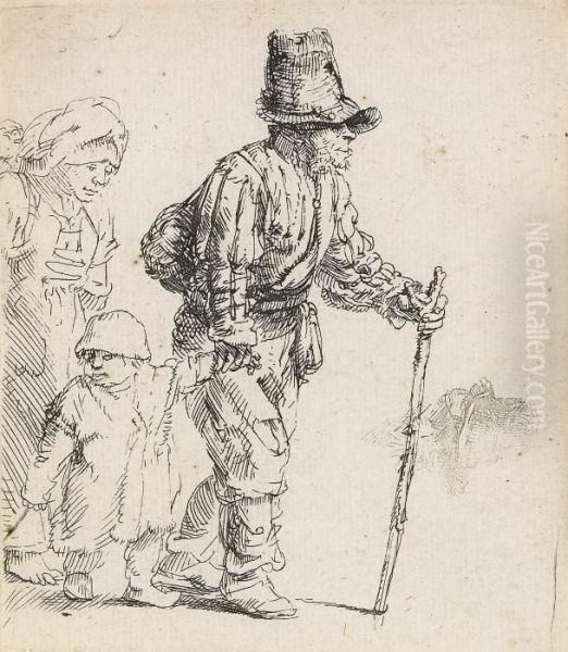 Peasant Family On The Tramp - view 1