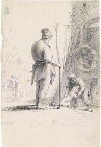 Paar Zeichnungen by Harmenszoon van Rijn Rembrandt