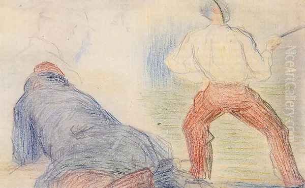 Soldier Fencing, Another Reclining - view 1