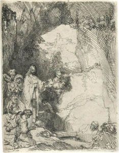 The Raising Of Lazarus: The Small Plate by Harmenszoon van Rijn Rembrandt