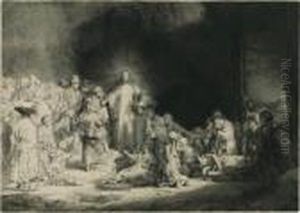 Christ Healing The Sick (the Hundred Guilder Print) by Harmenszoon van Rijn Rembrandt