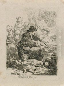 The Pancake Woman by Harmenszoon van Rijn Rembrandt
