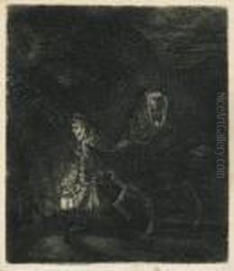 The Flight Into Egypt: A Night Piece by Harmenszoon van Rijn Rembrandt