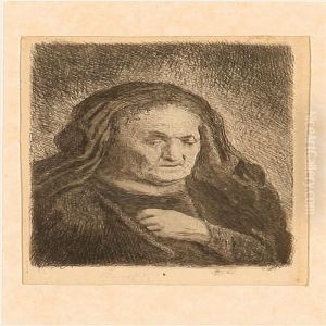 Rembrandt's Mother With Hands On Chest by Harmenszoon van Rijn Rembrandt