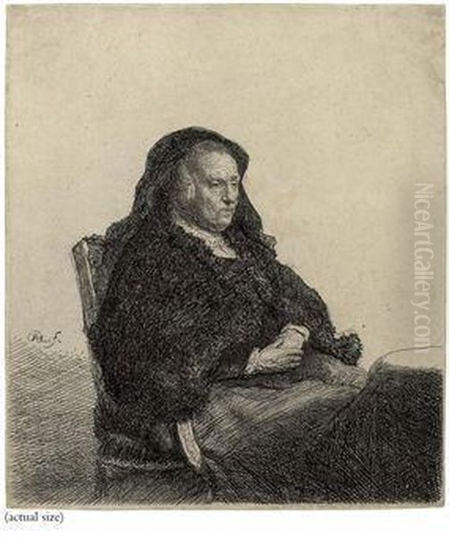 The Artist's Mother Seated At A Table, Looking Right - view 1