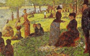 Sketch with Many Figures by Georges Seurat