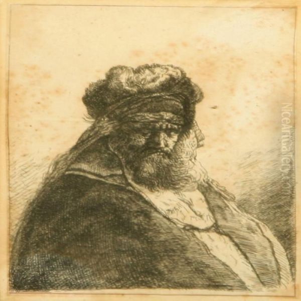An Oldbearded Man With A Fur Hat - view 1