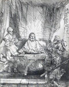 Christus In Emmaus by Harmenszoon van Rijn Rembrandt