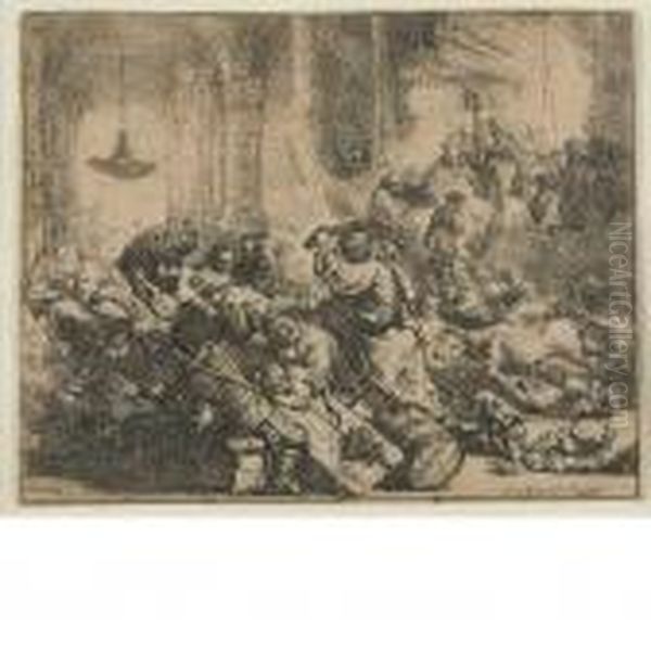 Christ Driving Money Changers From The Temple - view 1