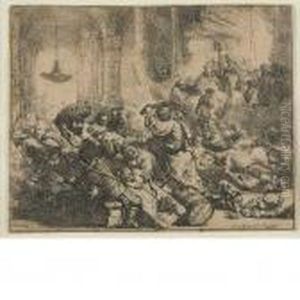 Christ Driving Money Changers From The Temple