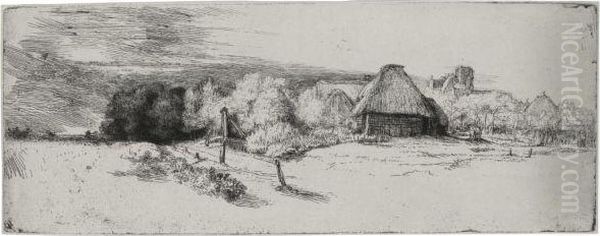 Landscape With Trees, Farm Buildings And A Tower - view 1