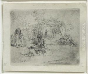 The Bathers by Harmenszoon van Rijn Rembrandt