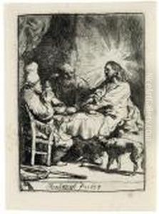 Christ At Emmaus by Harmenszoon van Rijn Rembrandt