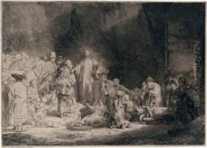 Christ Healing The Sick by Harmenszoon van Rijn Rembrandt