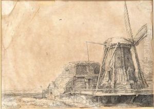 The Windmill by Harmenszoon van Rijn Rembrandt