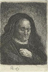 The Artist's Mother With Her Hand On Her Chest: Small Bust.