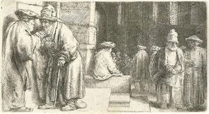 Jews In The Synagogue.
