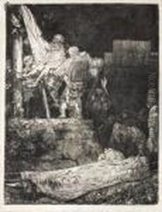 Die Kreuzabnahme Bei Fackelschein by Harmenszoon van Rijn Rembrandt