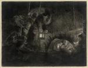 The Adoration Of The Shepherds by Harmenszoon van Rijn Rembrandt