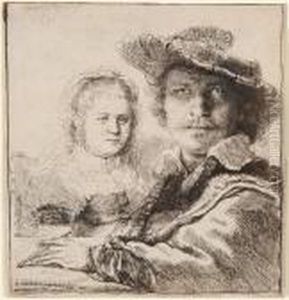 Self Portrait With Saskia by Harmenszoon van Rijn Rembrandt