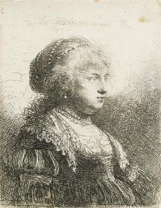 Saskia With Pearls In Her Hair (bartsch 347) by Harmenszoon van Rijn Rembrandt