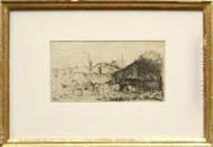 Landscape With Cottages by Harmenszoon van Rijn Rembrandt