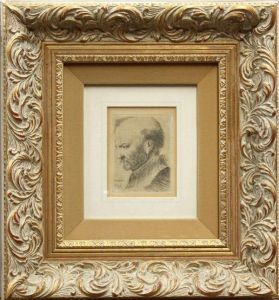 Head Of A Bald Man by Harmenszoon van Rijn Rembrandt