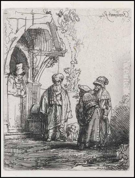 Three Oriental Figures (jacob And Laban) - view 1