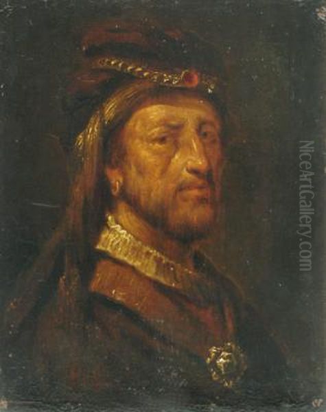 Study Of A Bearded Gentleman Wearing A Turban - view 1