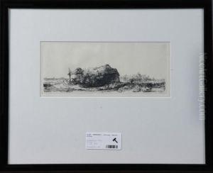 Landskapsmotiv Med Hus by Harmenszoon van Rijn Rembrandt