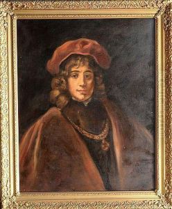 Retrato De Joven, Oleo Sobre Tela.