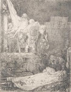 The Descent From The Cross By Torchlight by Harmenszoon van Rijn Rembrandt