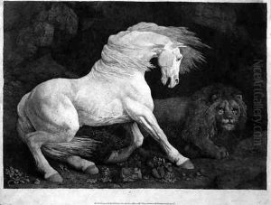 A Horse Affrighted by a Lion, engraved by the artist, pub. 1788
