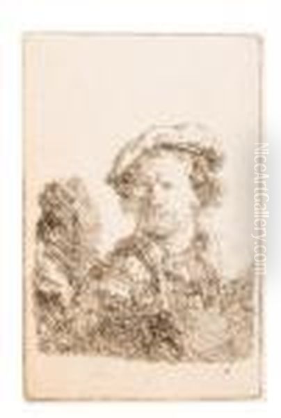 Self Portrait In A Flat Cap And Embroidered Dress. - view 1