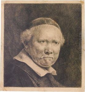 Lieven Willemsz Van Coppenol, Writing Master: Larger Plate. by Harmenszoon van Rijn Rembrandt