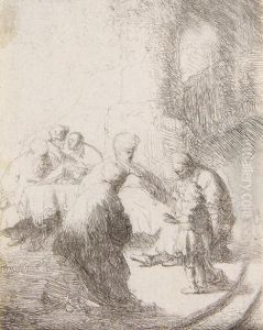 Christus Als Knabe Unter Den Schriftgelehrten by Harmenszoon van Rijn Rembrandt