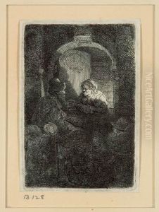 The Schoolmaster (bartsch, Hollstein 128) by Harmenszoon van Rijn Rembrandt