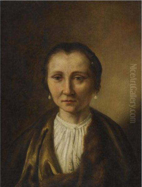 Portrait Of An Elderly Lady Head And Shoulders - view 1