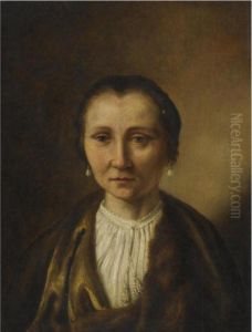 Portrait Of An Elderly Lady Head And Shoulders