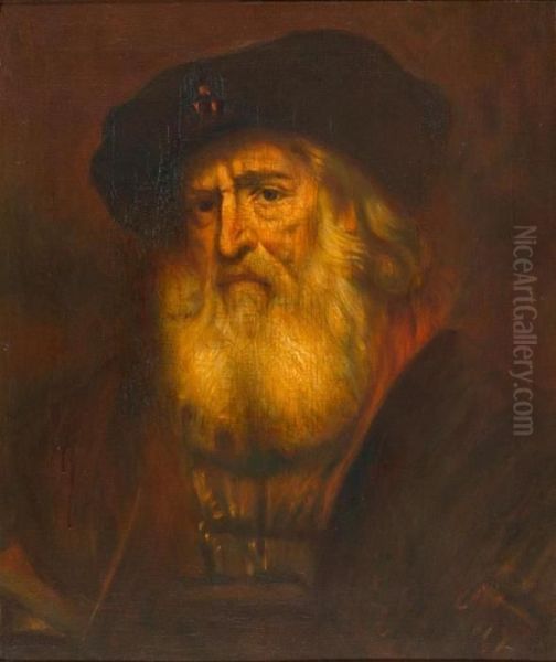 Portrait Eines Herrn Mit Weissem Bart Und Baskenmutze. - view 1