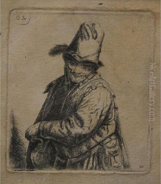 An Etching Of An Actor - view 1