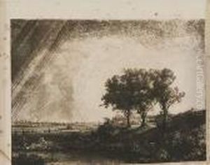 Paysage Aux Trois Arbres by Harmenszoon van Rijn Rembrandt
