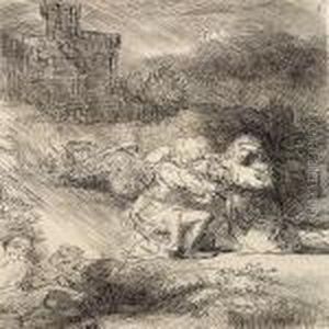 The Agony In The Garden by Harmenszoon van Rijn Rembrandt