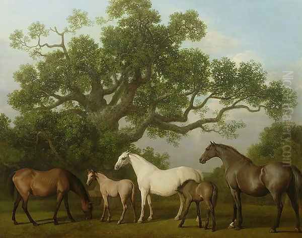 Mares and Foals under an Oak Tree, 1773 - view 1