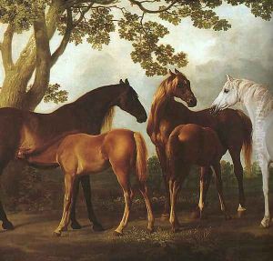 Mares and Foals in a Landscape (detail) 1760-69