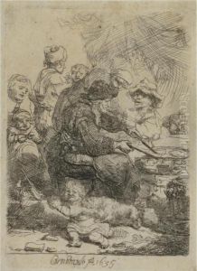 The Pancake Woman by Harmenszoon van Rijn Rembrandt