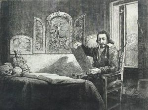 ''abraham Francen, Art Dealer by Harmenszoon van Rijn Rembrandt