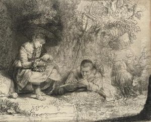 The Flute Player by Harmenszoon van Rijn Rembrandt