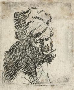 Head Of A Man In A Fur Cap, Crying Out (b., Holl. 327; H. 37) Head Of A Man In A Fur Cap, Crying Out (b., Holl. 327; H. 37)